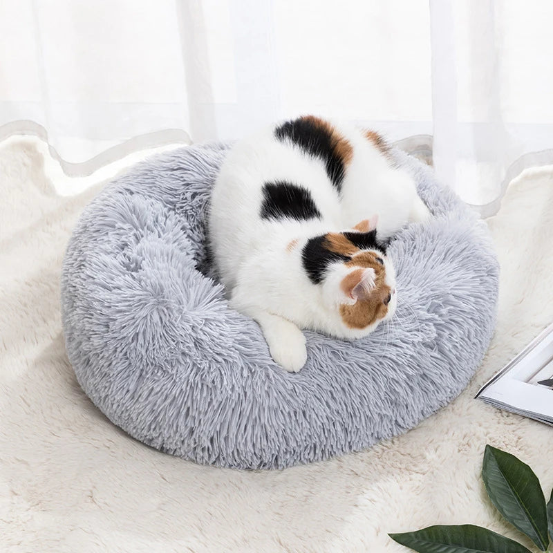 Ultra-Soft Plush Cat Nest – Cozy & Washable Pet Bed for Small Dogs & Kittens