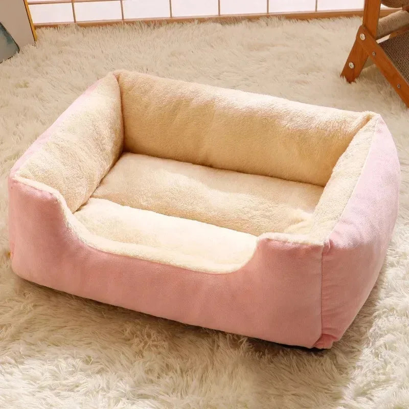 Luxury Soft Plush Pet Bed – Cozy & Warm Sleeping Nest for Cats & Small Dogs