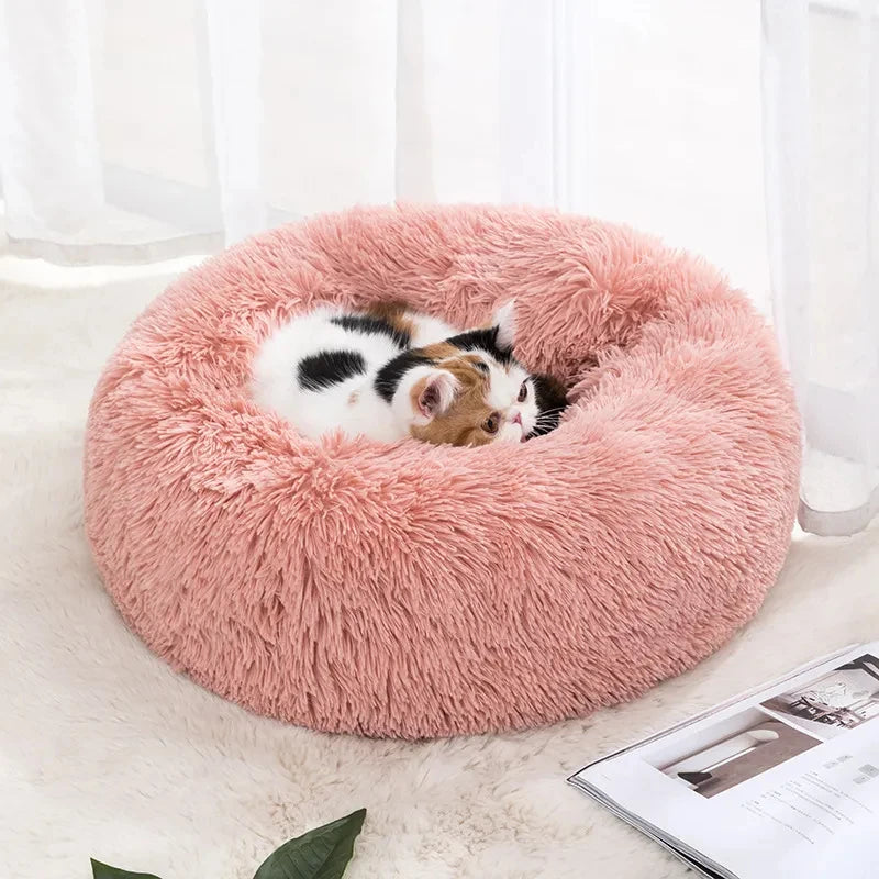 Ultra-Soft Plush Cat Nest – Cozy & Washable Pet Bed for Small Dogs & Kittens