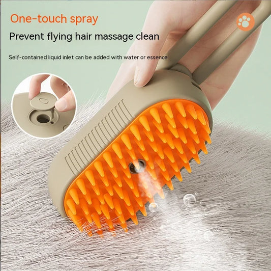 4-in-1 Electric Spray Pet Grooming Comb – Anti-Static, Hair Removal & Massage Brush for Cats & Dogs