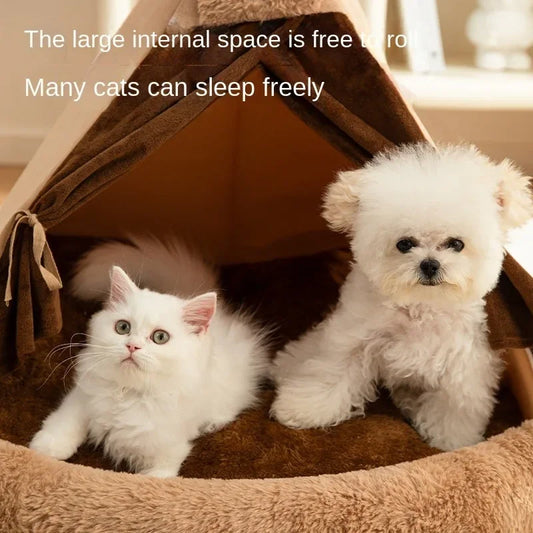 Cozy Cave Pet Bed – Soft, Warm & Private Hideaway for Cats & Small Dogs