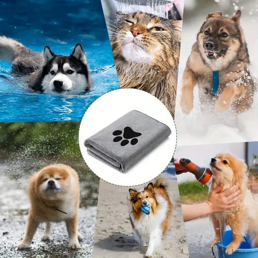 Super Absorbent Microfiber Pet Bath Towel – Quick-Dry & Soft Grooming Blanket for Dogs & Cats