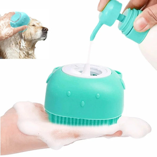 Soft Silicone Pet Bath Brush – Gentle, Multi-Functional